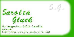 sarolta gluck business card